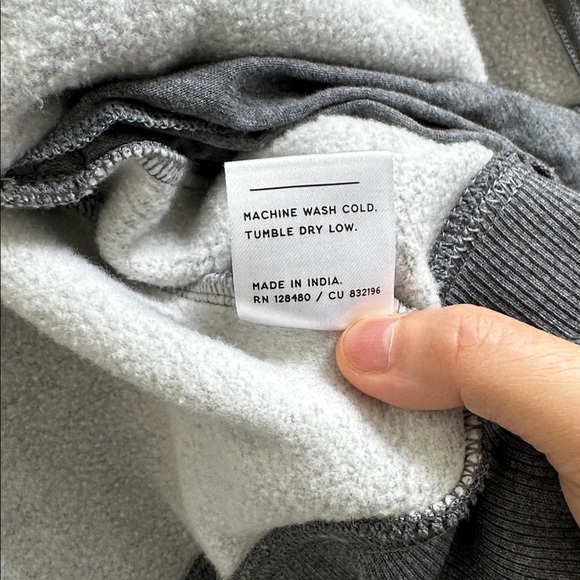 Pact dark gray heather oversized cropped Zip-Up Hoodie - Picture 7 of 7